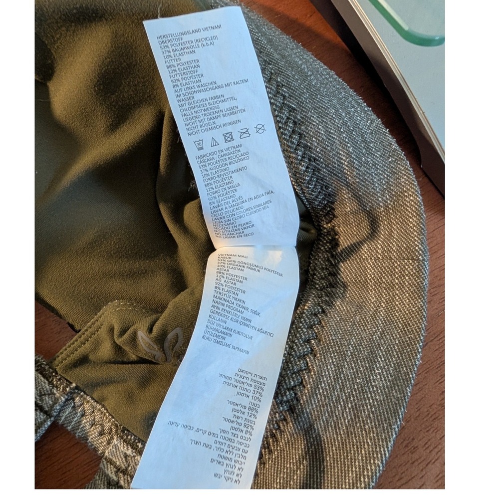 prAna Itzel High Neck Sports Bra Gray Green Strappy Padded Yoga Athletic Top med - Picture 4 of 7